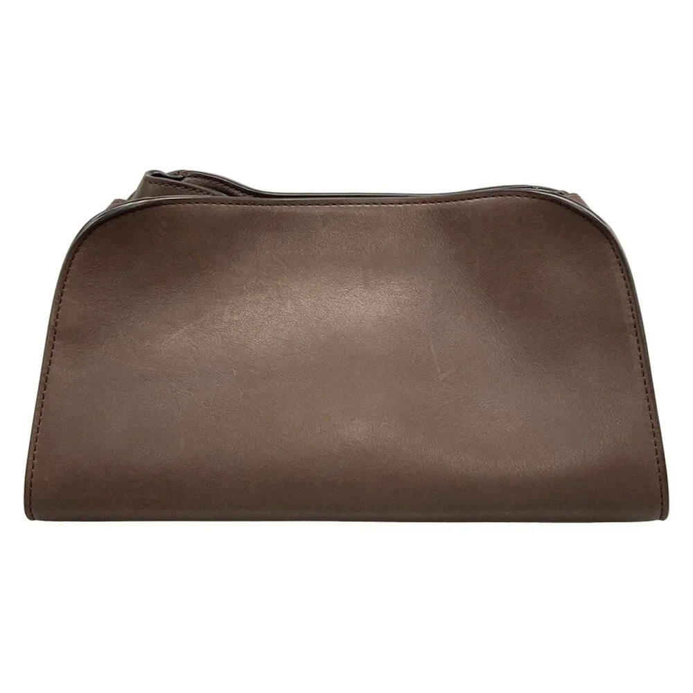The Row Peggy Clutch Bag W1774 L72 CHESTNUT ANS (Dark Brown) - Picture 3 of 16